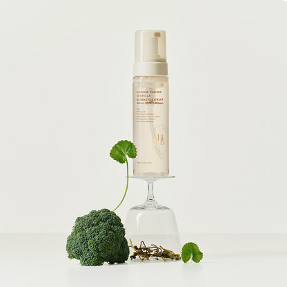(Limpiador facial Calmante) HEVEBLUE Salmon Caring Centella Bubble Cleanser 200ml