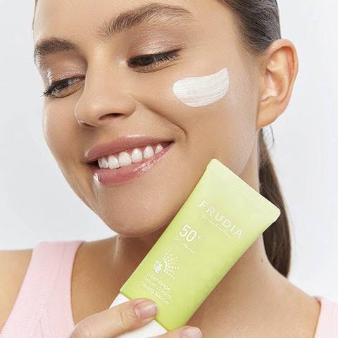 (Protector solar en gel) FRUDIA Green Grape Sebum Control Cooling Sun Gel 50g