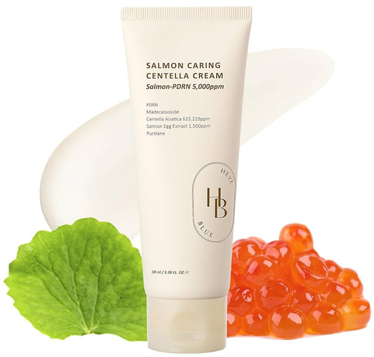 (Crema Antienvejecimiento para piel Seca) HEVEBLUE Salmon Caring Centella Cream 100ml