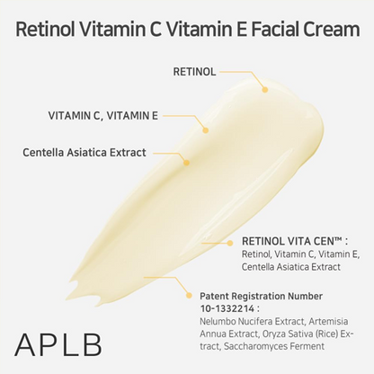 (Crema con vitaminas) APLB Retinol Vitamin C Vitamin E Facial Cream 55ml