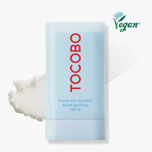 (Protector solar en barra vevet) TOCOBO Cotton Airy Sun Stick SPF50 19ml