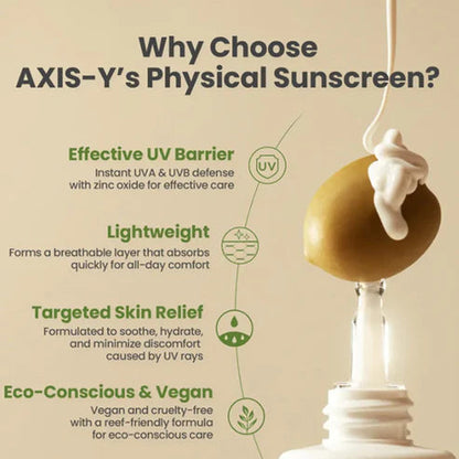(Protector solar) AXIS-Y  Complete No-Stress Physical Sunscreen 50ml